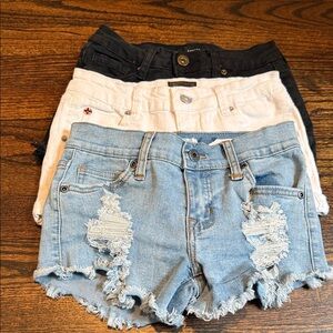 Girls size ten bundle of cut off denim shorts